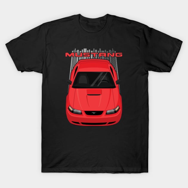 Mustang GT 1999 to 2004 SN95 New Edge - Red T-Shirt by V8social